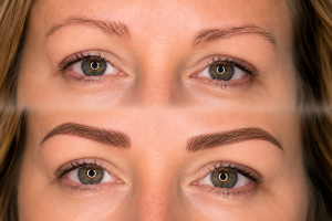 Permanentní make-up obočí, vláskování